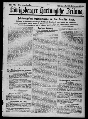 Königsberger Hartungsche Zeitung on Feb 20, 1918