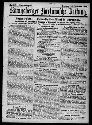 Königsberger Hartungsche Zeitung vom 22.02.1918