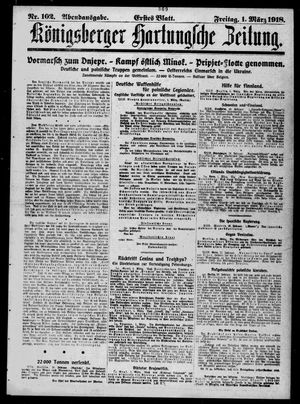 Königsberger Hartungsche Zeitung vom 01.03.1918