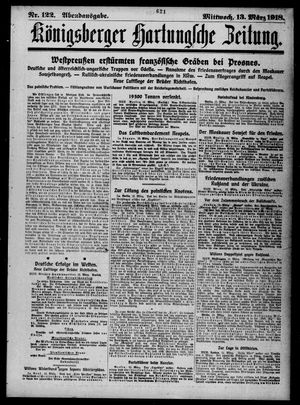 Königsberger Hartungsche Zeitung on Mar 13, 1918