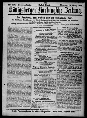 Königsberger Hartungsche Zeitung vom 18.03.1918