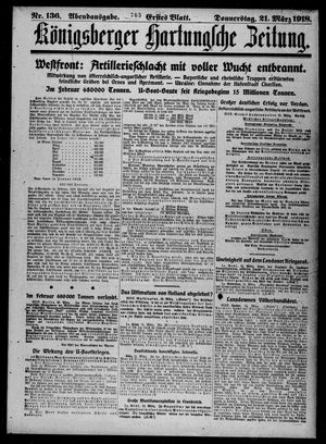 Königsberger Hartungsche Zeitung on Mar 21, 1918