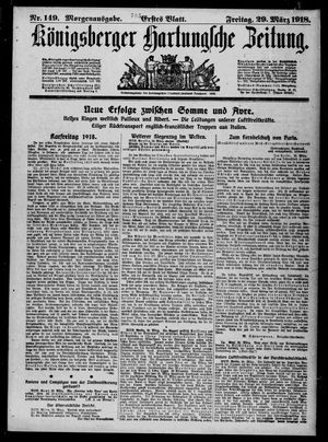 Königsberger Hartungsche Zeitung on Mar 29, 1918