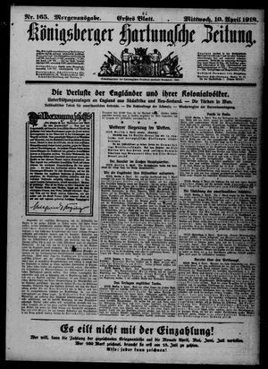 Königsberger Hartungsche Zeitung vom 10.04.1918
