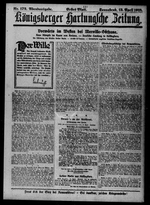 Königsberger Hartungsche Zeitung on Apr 13, 1918