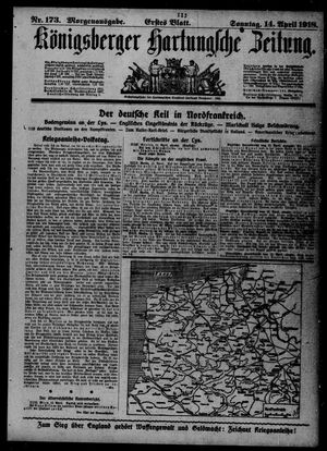 Königsberger Hartungsche Zeitung vom 14.04.1918