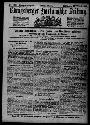 Königsberger Hartungsche Zeitung vom 17.04.1918