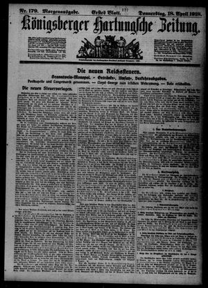 Königsberger Hartungsche Zeitung vom 18.04.1918