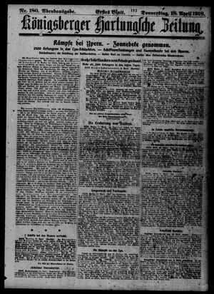 Königsberger Hartungsche Zeitung vom 18.04.1918