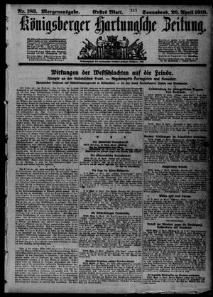 Königsberger Hartungsche Zeitung vom 20.04.1918