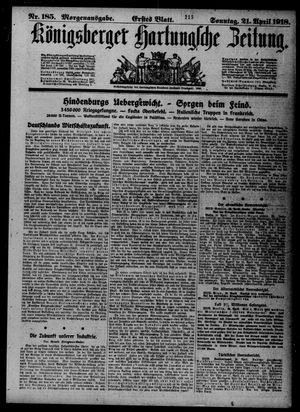Königsberger Hartungsche Zeitung on Apr 21, 1918