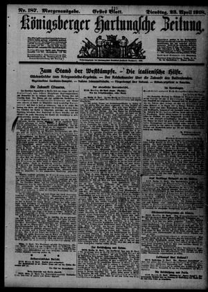 Königsberger Hartungsche Zeitung vom 23.04.1918