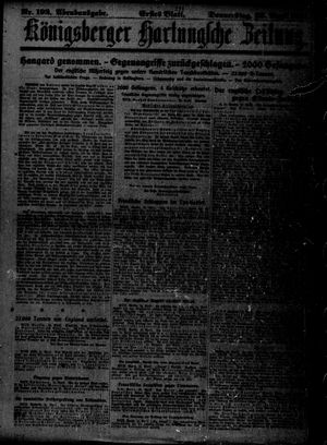 Königsberger Hartungsche Zeitung vom 25.04.1918