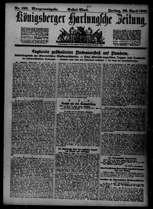 Königsberger Hartungsche Zeitung vom 26.04.1918