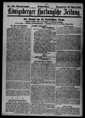 Königsberger Hartungsche Zeitung vom 27.04.1918