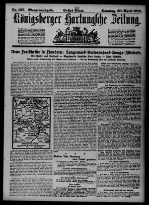 Königsberger Hartungsche Zeitung vom 28.04.1918