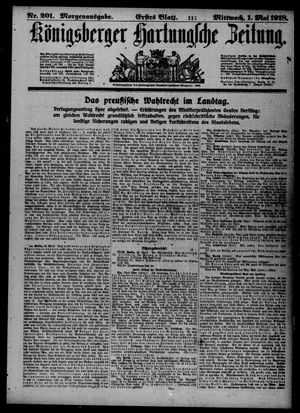 Königsberger Hartungsche Zeitung vom 01.05.1918