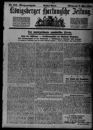 Königsberger Hartungsche Zeitung vom 08.05.1918