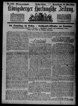 Königsberger Hartungsche Zeitung on May 18, 1918