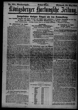 Königsberger Hartungsche Zeitung vom 22.05.1918
