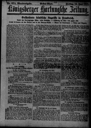 Königsberger Hartungsche Zeitung vom 14.06.1918