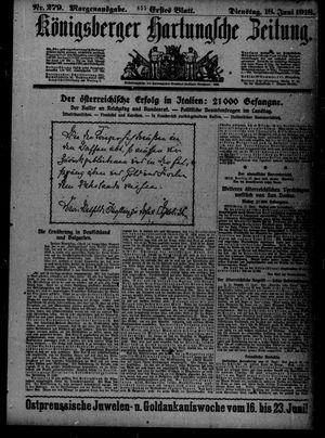 Königsberger Hartungsche Zeitung vom 18.06.1918