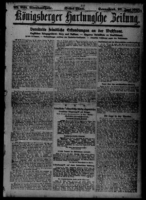 Königsberger Hartungsche Zeitung vom 22.06.1918