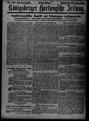 Königsberger Hartungsche Zeitung vom 26.06.1918
