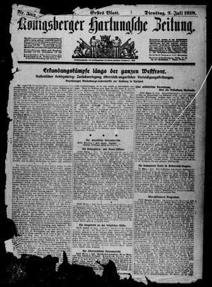 Königsberger Hartungsche Zeitung vom 02.07.1918