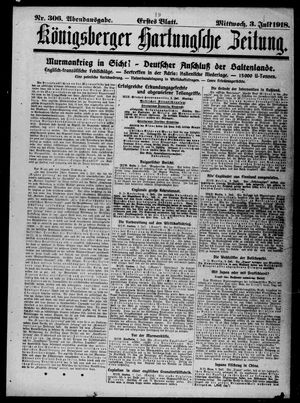 Königsberger Hartungsche Zeitung vom 03.07.1918