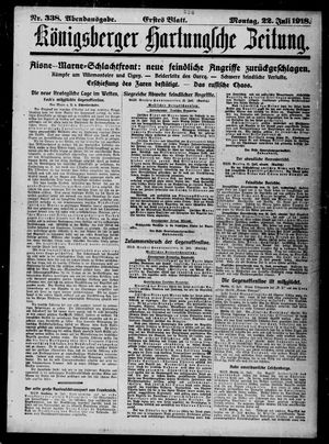 Königsberger Hartungsche Zeitung on Jul 22, 1918