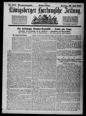 Königsberger Hartungsche Zeitung vom 26.07.1918
