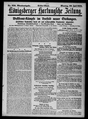 Königsberger Hartungsche Zeitung vom 29.07.1918