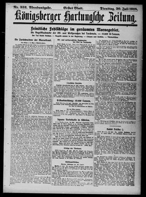 Königsberger Hartungsche Zeitung vom 30.07.1918