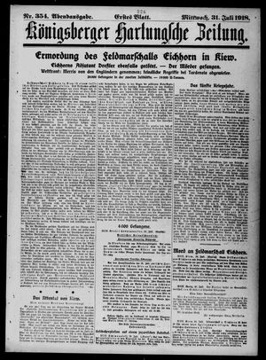 Königsberger Hartungsche Zeitung on Jul 31, 1918