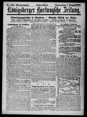 Königsberger Hartungsche Zeitung vom 01.08.1918