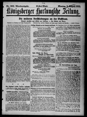 Königsberger Hartungsche Zeitung on Aug 5, 1918