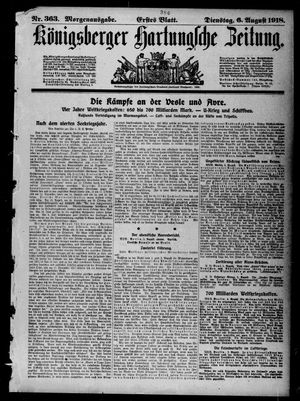 Königsberger Hartungsche Zeitung on Aug 6, 1918