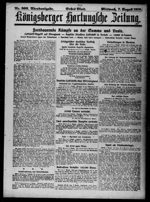 Königsberger Hartungsche Zeitung vom 07.08.1918