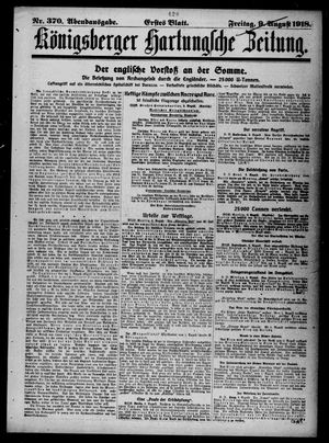 Königsberger Hartungsche Zeitung vom 09.08.1918