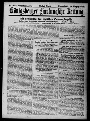 Königsberger Hartungsche Zeitung on Aug 10, 1918