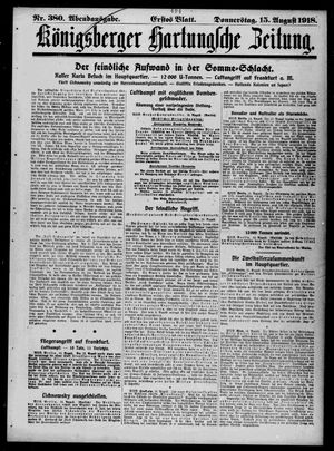 Königsberger Hartungsche Zeitung on Aug 15, 1918
