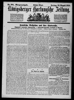 Königsberger Hartungsche Zeitung vom 16.08.1918