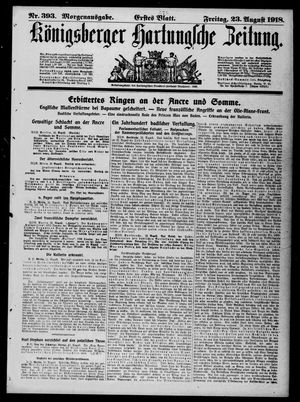Königsberger Hartungsche Zeitung on Aug 23, 1918