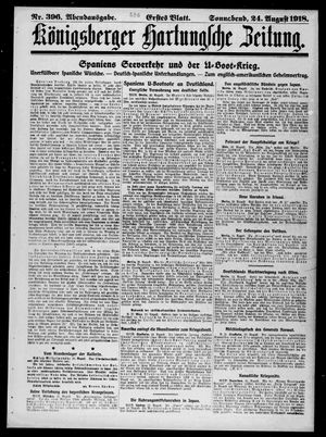 Königsberger Hartungsche Zeitung vom 24.08.1918