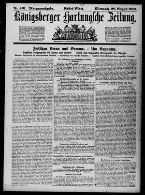 Königsberger Hartungsche Zeitung vom 28.08.1918