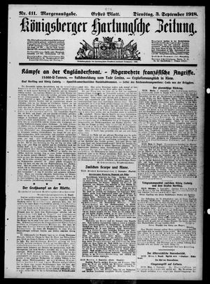 Königsberger Hartungsche Zeitung vom 03.09.1918