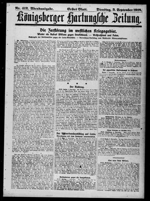 Königsberger Hartungsche Zeitung on Sep 3, 1918
