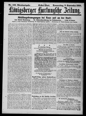 Königsberger Hartungsche Zeitung vom 05.09.1918