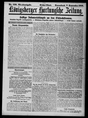 Königsberger Hartungsche Zeitung on Sep 7, 1918